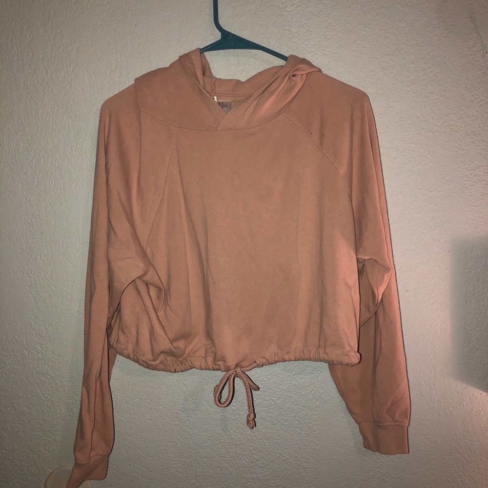 cropped, long sleeve with hoodie